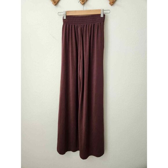 Fabletics Pants Chris Washed Tricot Trousers Flare Leg Bow Belt Size XXS - Picture 7 of 7